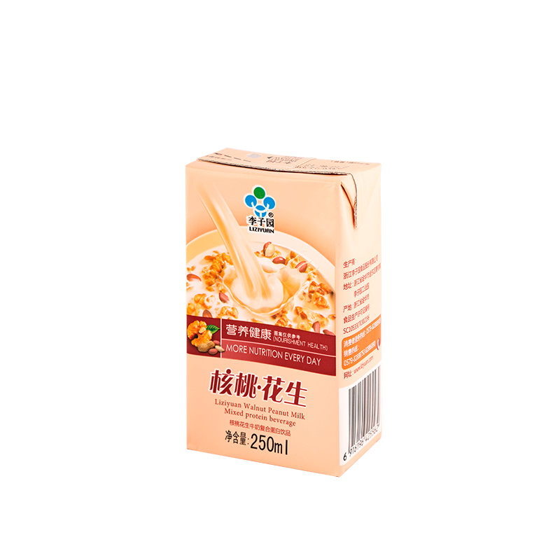 核桃花生牛奶復(fù)合蛋白飲品，單瓶凈含量250ml